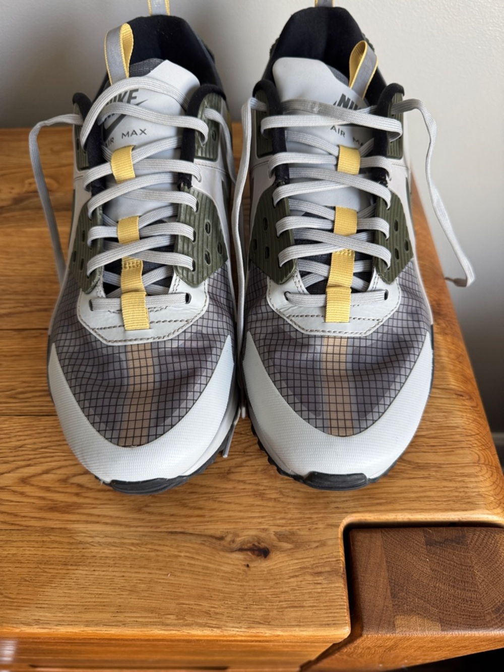 Nike Men's Sneakers - Gray, Olive & Yellow Accents